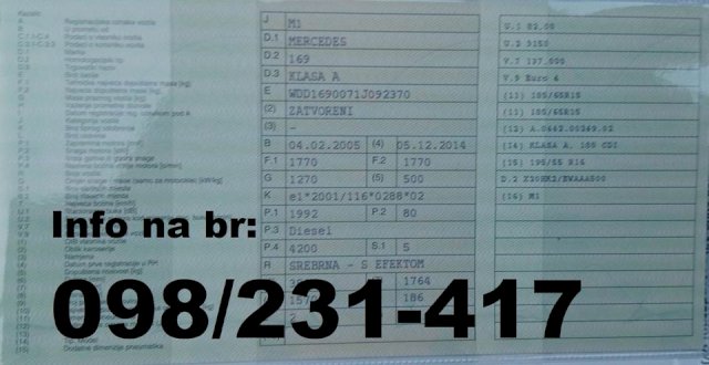 2005 Mercedes A 180 CDI w169