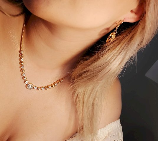 Dijamantna znatna ogrlica 18K/750