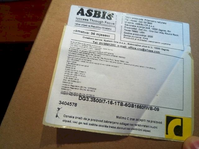 GAMING LAPTOP DELL G3 3500