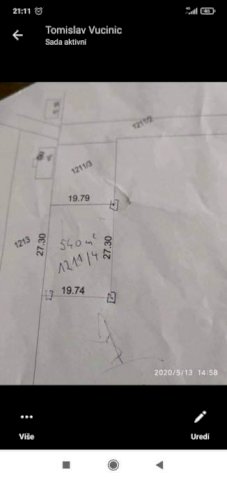 Građevinsko zemljište, Zagreb 540 m2