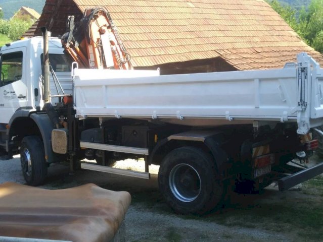 Mercedes Benz ATEGO 1828, 4x4, kiper, kran Atlas