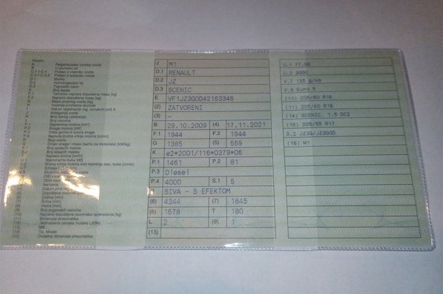 Renault Scenic 1.5 DCI, 110.000 km, reg.