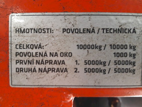 Tandem Prikolica 10t. Za Prijevoz Građ. Strojeva