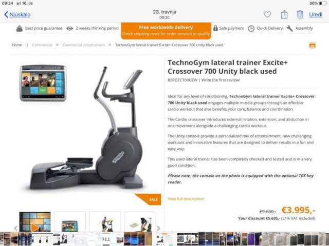 Technogym crossover Unity super popust