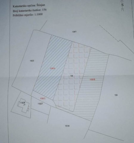 ZEMLJIŠTE U ŠTINJANU (PULA) ZA STAN NA VERUDI (