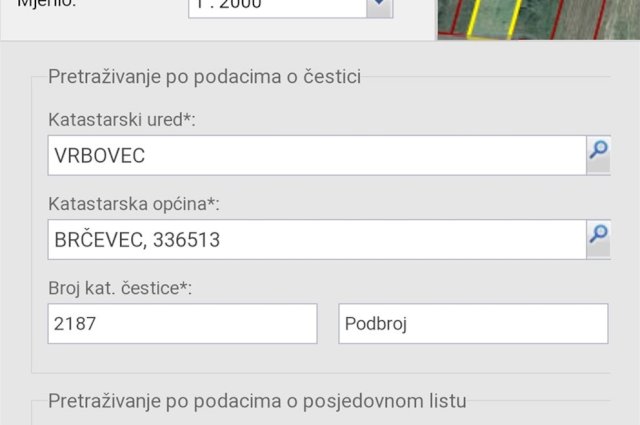 Zemljište Vrbovec Brčevec