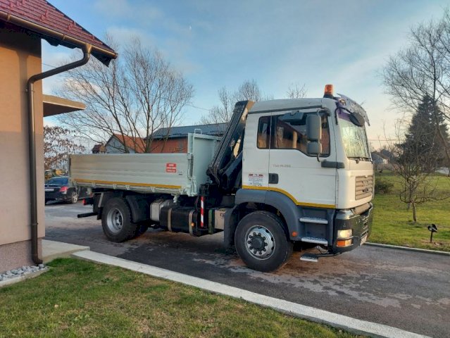Man tga 18.350 kiper, kran, grajfer, 4x4, 2006 go
