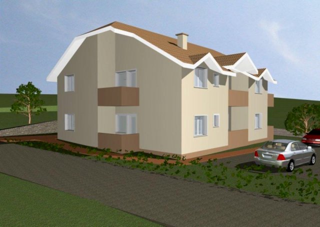 Zemljište s temeljom za zgradu sa 6 stanova