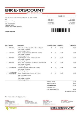 Cijev sjedala, Ergotec Futura, 27.2
